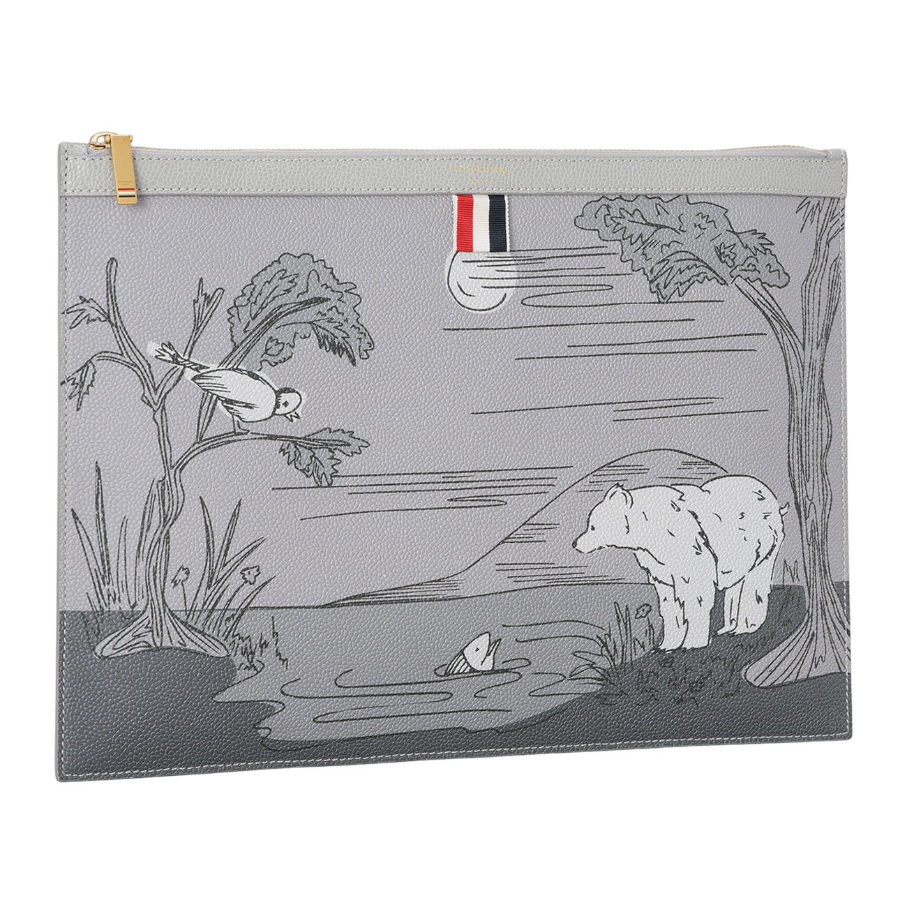 THOM BROWNE(USED)톰브라운 스토리 씬 클러치
